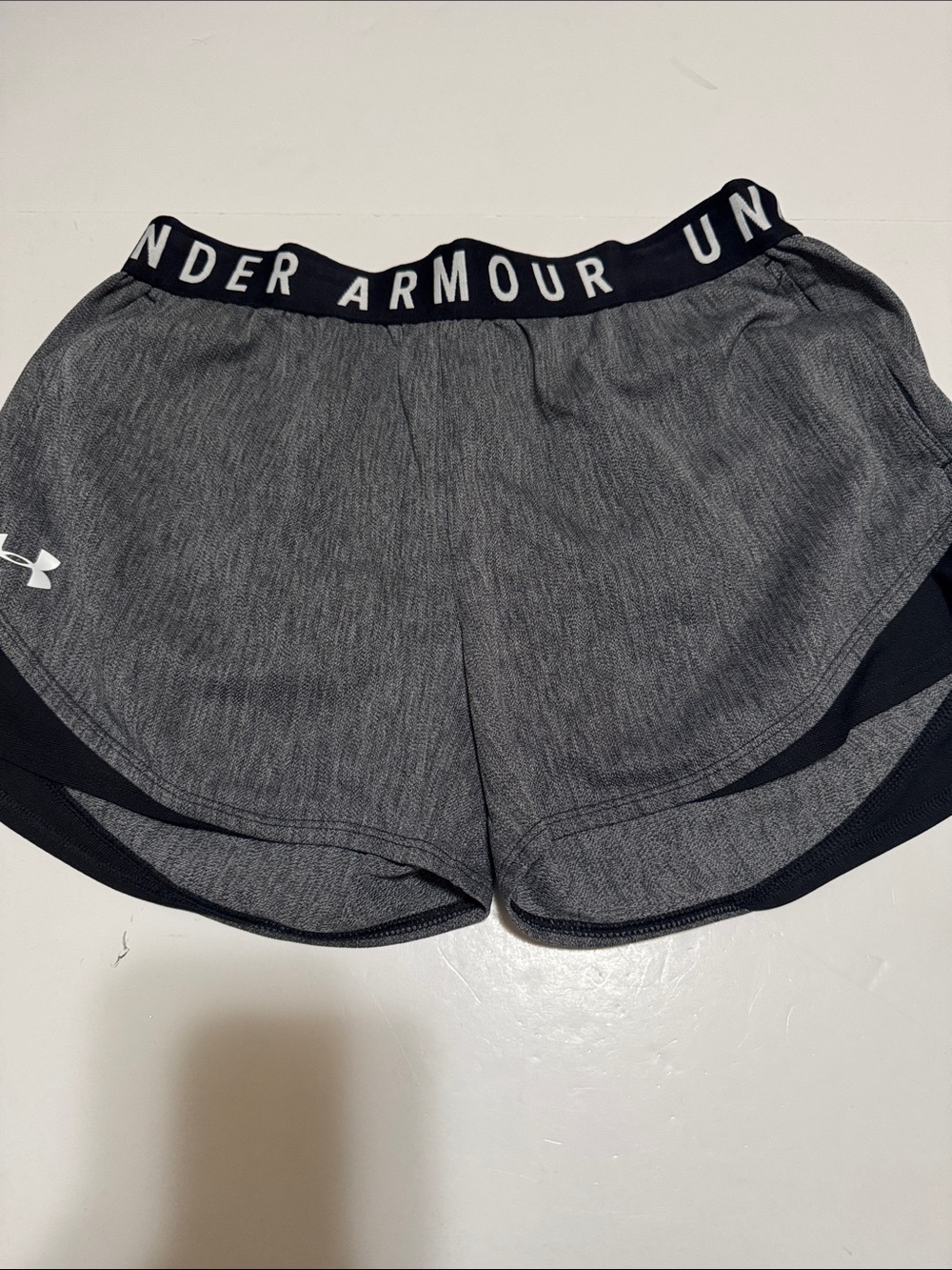 Under Armour Gray Heather Athletic Shorts with Branded Waistband